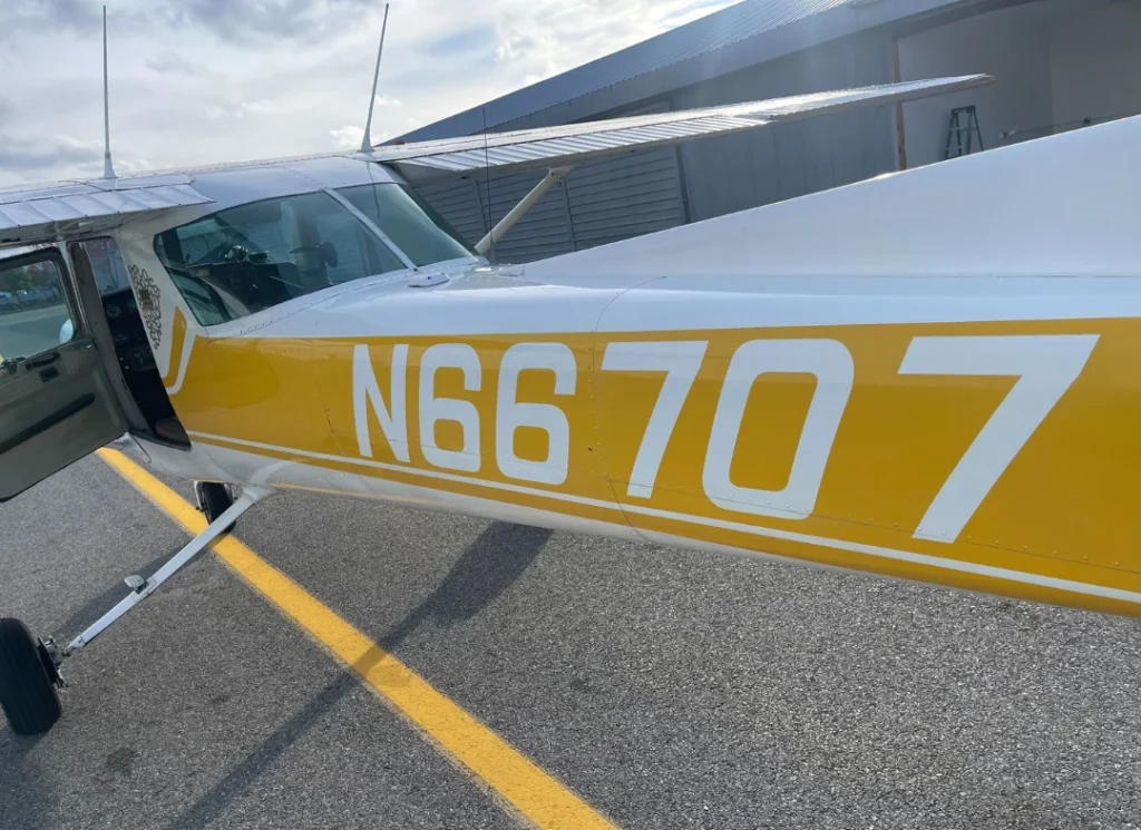 Yellow airplane rental service